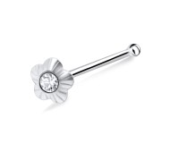Stone Flower Shaped Bone Nose Stud NSKD-20